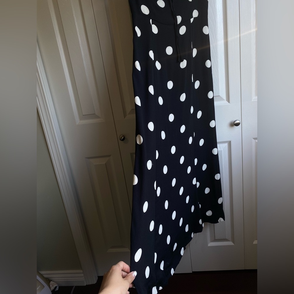 NWT Reformation Shyla Polka Dot Dress with Bow Details Size 6 - Picture 9 of 16